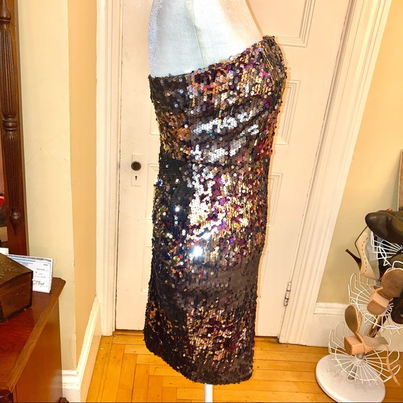 NWT purple and silver sequin bodycon 5/6 - Picture 7 of 12